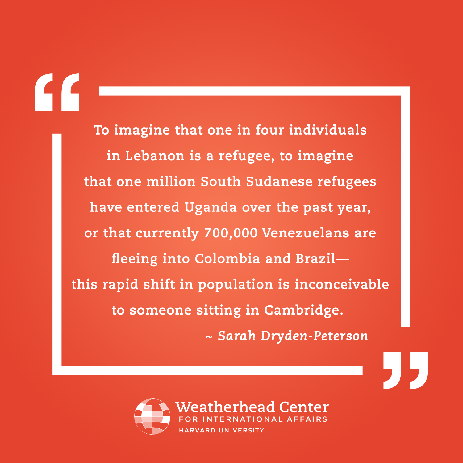 Quotation by Sarah Dryden-Peterson