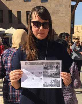 Holmes at Memorial service for Giulio Regeni