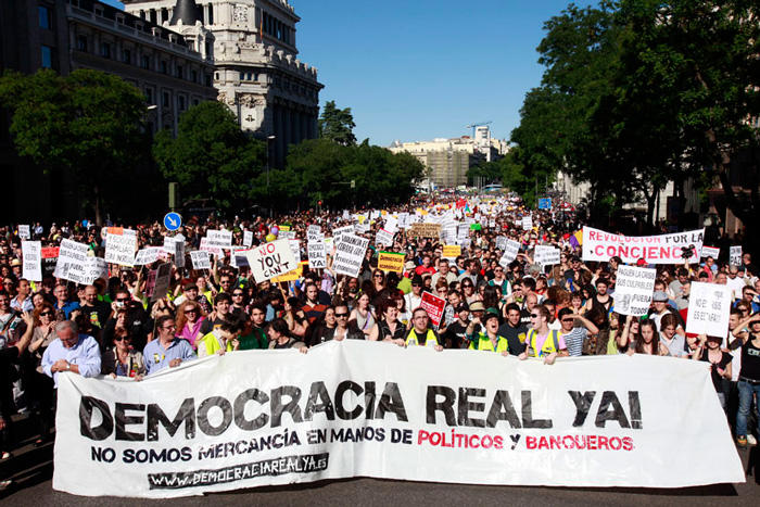 Protest, Plaza del Sol, Madrid
