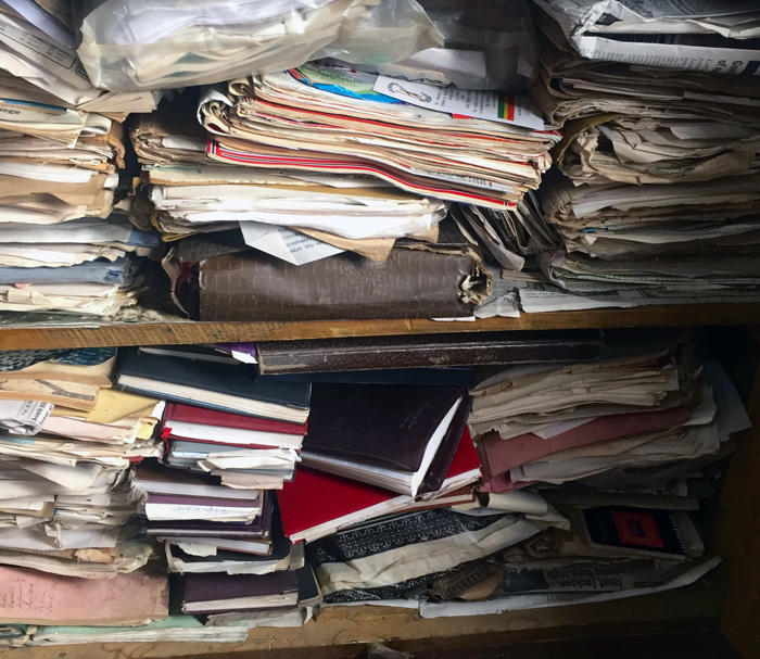 Photo of personal papers of Zapuvisie Lhousa, Naga nationalist insurgent