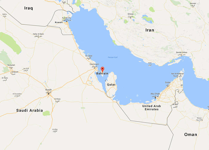 Map of Bahrain