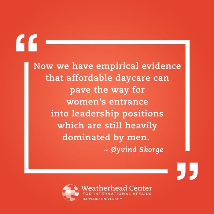 Quote about affordable daycare by Oyvind Skorge