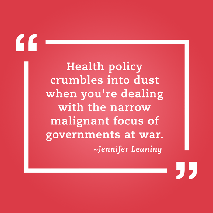 Jennifer Leaning quotation on health policy