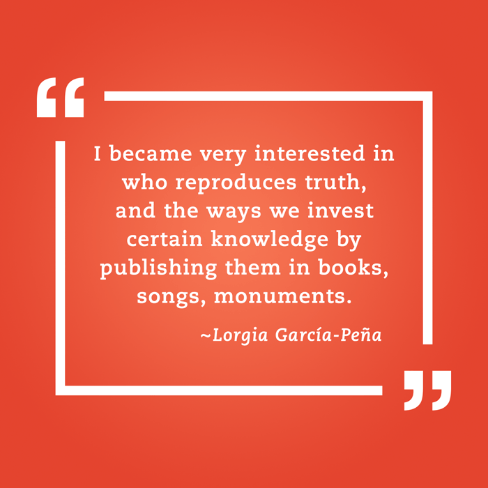 Quotation on truth reproduction by Lorgia Garcia-Pena