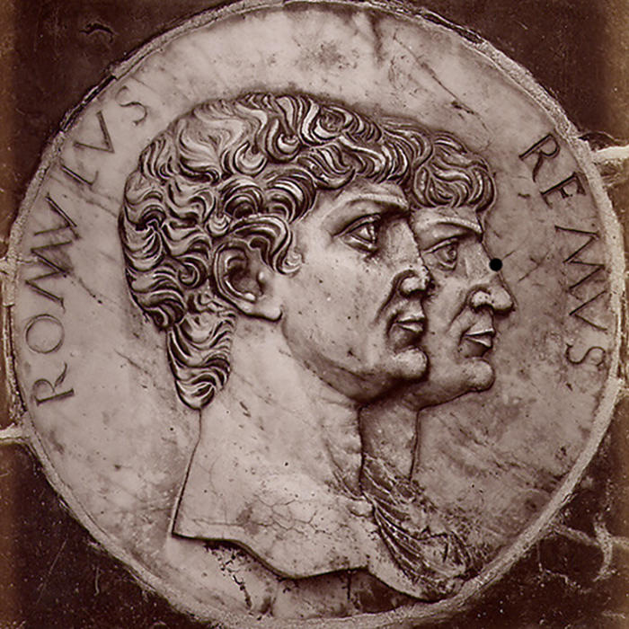 Image of Romulus and Remus on a coin