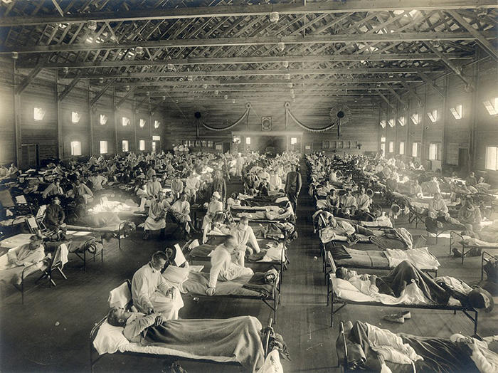 Image of patients with Spanish Flu