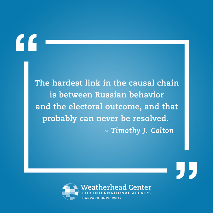 Quotation by Timothy Colton on the US-Russia relationship